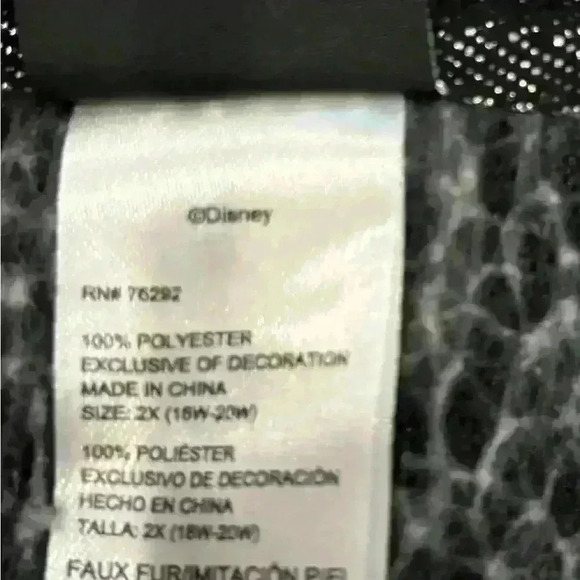 The Nightmare Before Christmas Jack Skellington black soot fluffy sz 2x - Picture 5 of 5